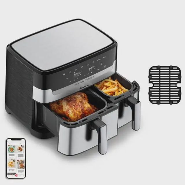 Moulinex Friteuse  air fryer  dual easy  fry & Grill 8,3 L