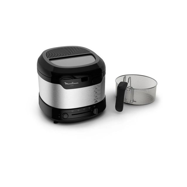 Moulinex friteuse à l'huile Uno 1kg Noir Gris Af215D10