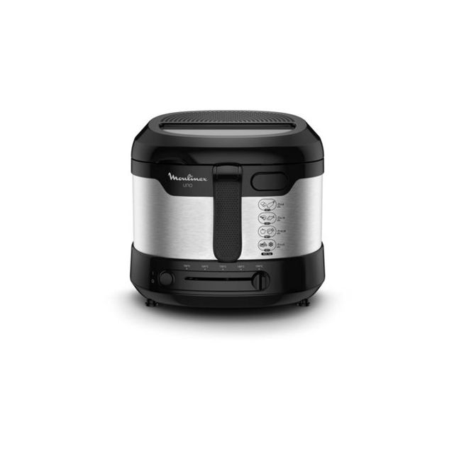 Moulinex friteuse à l'huile Uno 1kg Noir Gris Af215D10