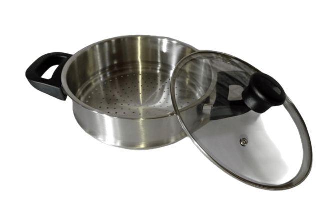 Elseb Cocotte 4 et 6 Litres  6 pièces 6 en 1 Inox 18/10
