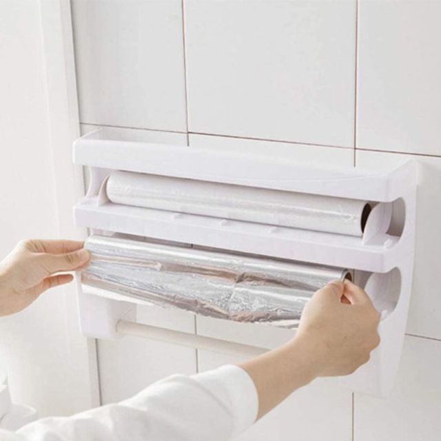 Plast Distributeur Papier De Cuisine 4En1