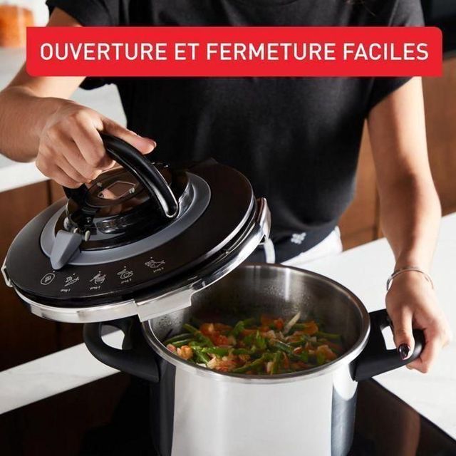 Seb cocotte minute clipso chef+ 6L 4programmes