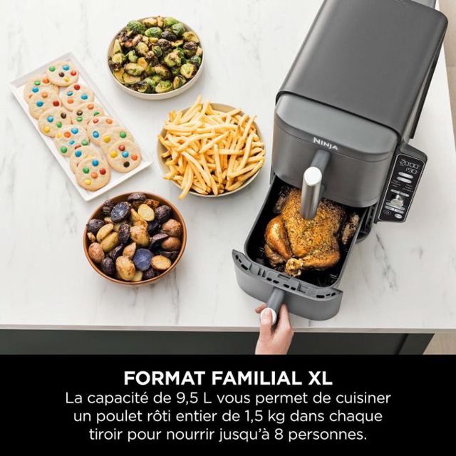 Ninja friteuse double zone verticale SL400EU