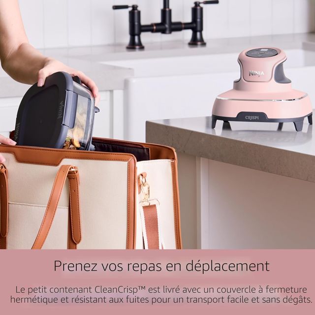 Ninja Crispi FN101PK Air Fryer Verre avec Couvercles