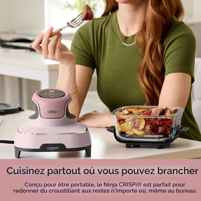 Ninja Crispi FN101PK Air Fryer Verre avec Couvercles