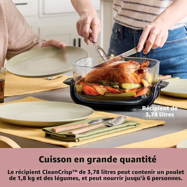 Ninja Crispi FN101PK Air Fryer Verre avec Couvercles