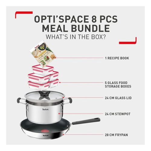 Tefal Meal Prep Titanium G737S325 Set 9 Pièces Induction