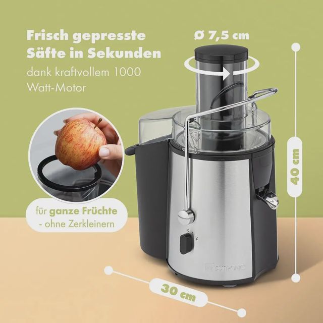 Centrifugeuse Clatronic AE 3532 Pro | 1000W 2 Vitesses