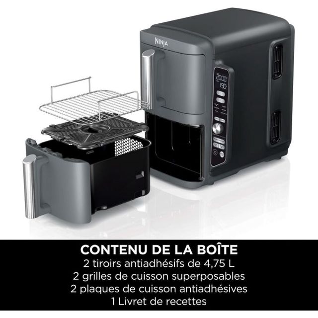 Ninja friteuse double zone verticale SL400EU
