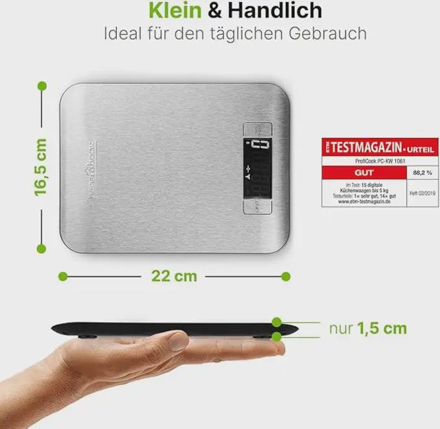 Proficook balance de cuisine inox Pc-Kw 1061