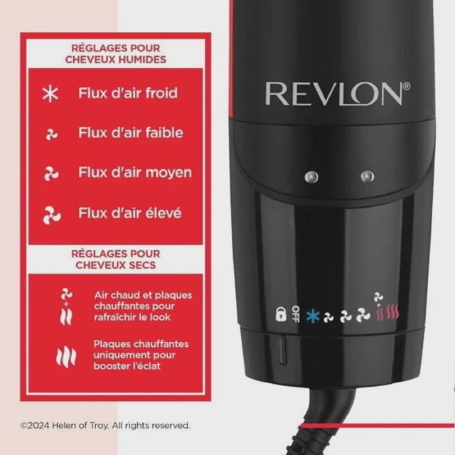 Lisseur Sèche-Cheveux 2-en-1 Revlon Air Straight