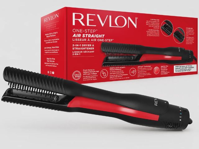 Lisseur Sèche-Cheveux 2-en-1 Revlon Air Straight